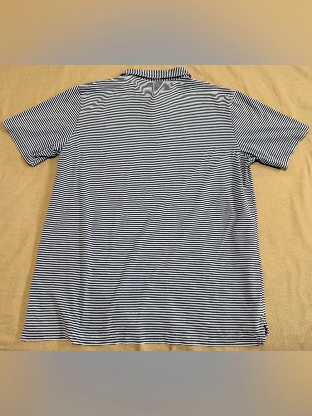 Peter Millar Seaside Wash Striped Polo Shirt Men's Large Excellent Condition